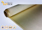 Brown High Temperature Fiberglass Cloth 0.65mm Extreme For Fireproof Curtain
