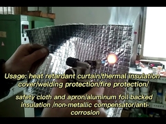 Foil Aluminized Fiberglass Fabric Flame Resistant Fabric Fiber Glass Safety Apron