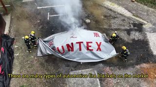 Um salto na segurança contra incêndio de veículos elétricos: exercício ao vivo bem-sucedido da manta de controle de incêndio Suntex