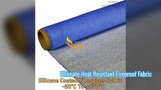 Proteção contra incêndio de pano de fibra de vidro revestida de silicone de alta temperatura