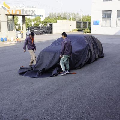 Gray EV Car Fire Blanket 550℃-1000℃ Thermal Resistance
