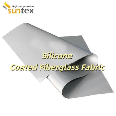Tear Resistant Alkali Free Grey Color Silicone Coated Fiberglass Fabric for Industrial Insulation