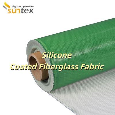 Alkali Free Grey Color Silicone Coated Fiberglass Fabric with Custom Width for Thermal Insulation