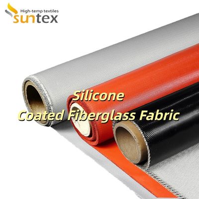 0.3 mm Thickness 400 g/sqm Weight 1.5 meter Width Silicone Coated Fiberglass Fabric Thermal Insulation Cloth