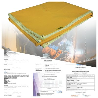 100% Fiberglass Welding Blanket - 550°C Heat Resistant & Acrylic Coated Fire Blanket for Industrial Safety