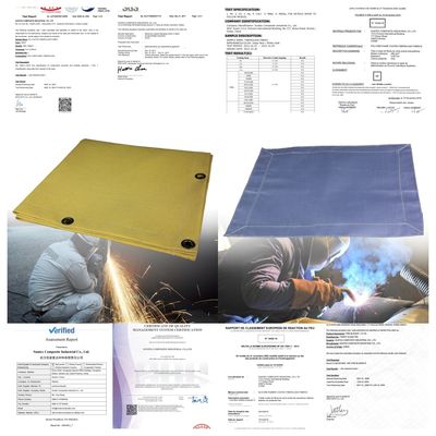 Double Side PU 17 Oz 16 Mil Welding Blanket Fireproof Thermal Resistant Mat