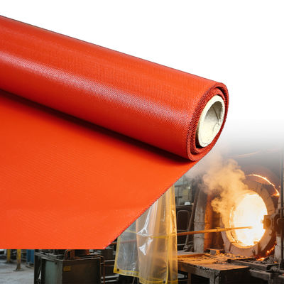 Silicone Coated Fiberglass Fabric with 260℃ Heat Resistance 400 g/sqm Weight and 0.3 mm Thickness for Thermal Insulation