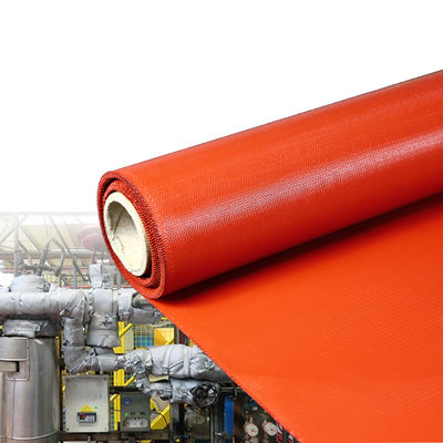 Flexible Heat Resistant Silicone Coated Fiberglass Fabric with 260℃ Continuous Thermal Protection 0.3 mm Thickness and 400 g/sqm Weight