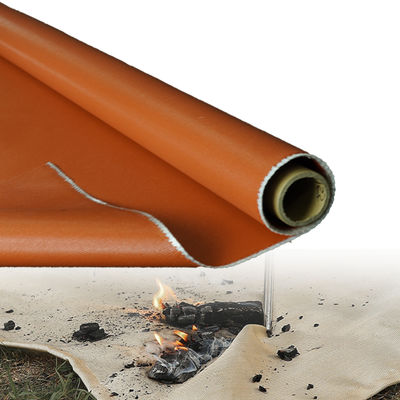 Double Sided Grey Color Alkali Free Silicone Coated Fiberglass Fabric Fireproof Silicone Coated Fiberglass Cloth