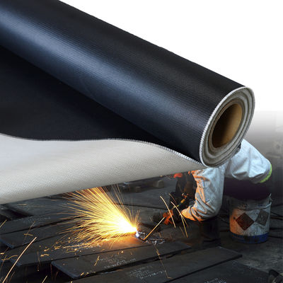 Heat Insulation Fireproof Waterproof Silicone Coated Fiberglass Fabric with Temperature Resistance -50°C to 500°C 400 g/sqm Weight and 0.3 mm Thickness