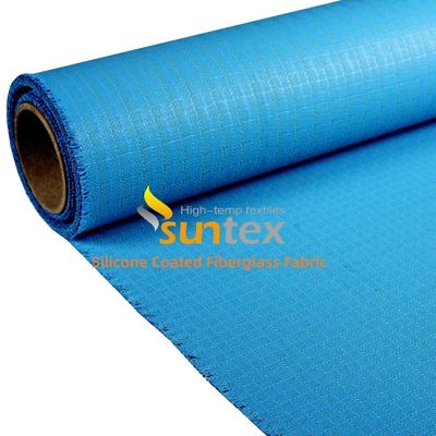 Fireproof Silicone Coated Fiberglass Fabric with 50 m / 100 m Roll Length Alkali Free and Weatherproof