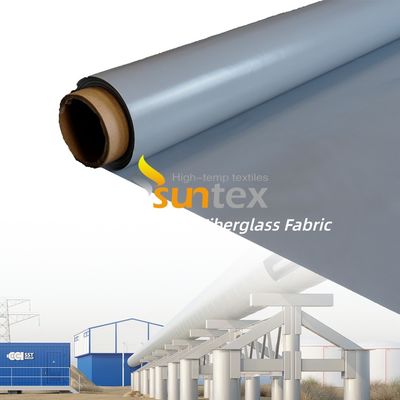 Silicone Coated Fiberglass Fabric with 50 m / 100 m Roll Length Alkali Free Water Repellent Fireproof Cloth
