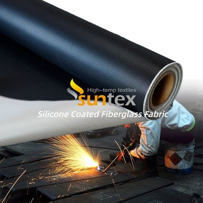 High Temperature 850g/m2 Silicone Coated Fiberglass Fabric with 260℃ Heat Resistance and Fireproof Waterproof Properties