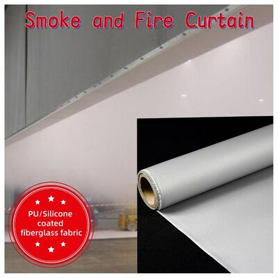 Factory Direct Sale EN-13501 Certified Fire Smoke Curtain with 550°C Temperature Resistance and 0.6mm Thickness