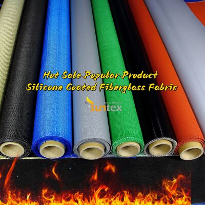 Waterproof Fireproof Silicone Coated Fiberglass Fabric High Silica Fiberglass Cloth 850g/m2