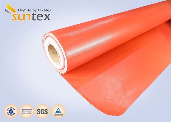 Fireproof Waterproof Silicone Coated Fiberglass Fabric 850g/m2 for High Temperature Resistance