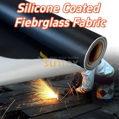 High Temperature Resistant Fireproof Anti-tear Silicone Coated Fiberglass Fabric for Industrial Applications