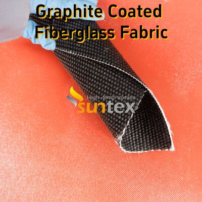 High Temperature Fiberglass Cloth with Black Graphite Coating for 750℃ Fire Resistance and Industrial Applications