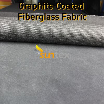 Graphite Coated High Temperature Fiberglass Cloth Fireproof Blanket with 750℃ Coating and 550℃ Fabric Resistance 28.82oz/sqy