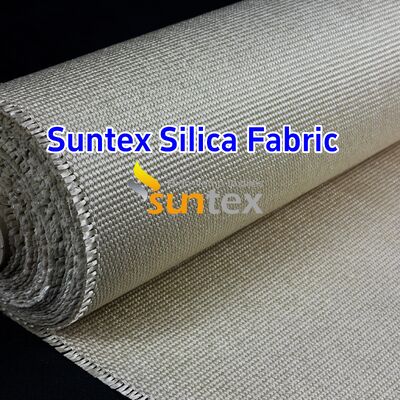 Custom 96% SiO2 High Silica Fiberglass Cloth with 1000℃ Temperature Resistance and Double Sides Crowfoot Pattern