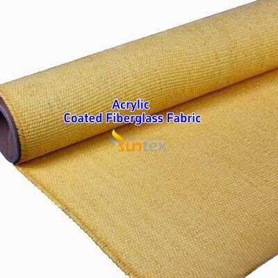 Red 0.4mm Acrylic Coated Fiberglass Fabric with 550 Degree C Temperature Resistance for Welding Blankets