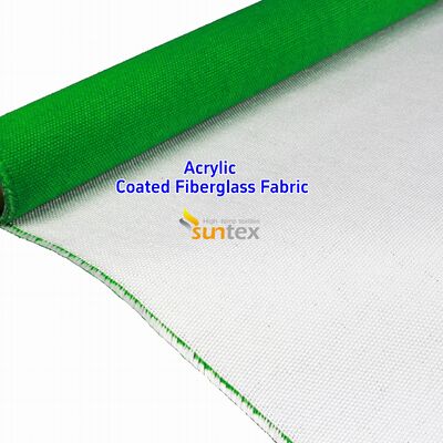 Red 0.4mm Acrylic Coated Fiberglass Fabric with 550 Degree C Temperature Resistance for Welding Blankets