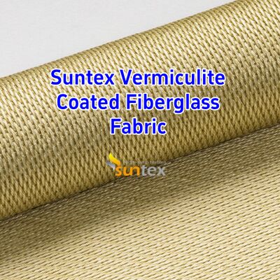 750℃ Temperature Resistance 1070gsm Heavy Weight Vermiculite Coated High Silica Fiberglass Fabric with Excellent Abrasion Resistance for Welding Blankets