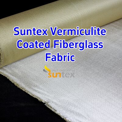 750℃ Temperature Resistance 1070gsm Heavy Weight Vermiculite Coated Fiberglass Fabric with Excellent Abrasion Resistance