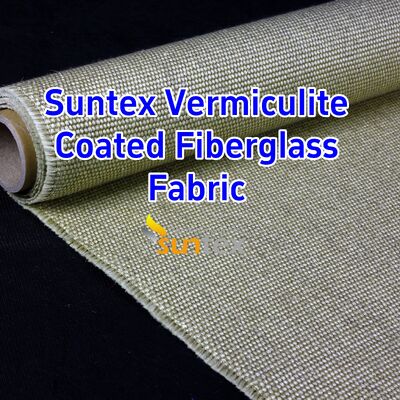 750℃ Temperature Resistance Vermiculite Coated Fiberglass Fabric with Excellent Abrasion Resistance and 1070gsm Heavy Weight