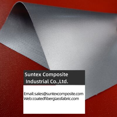 560g/sqm Weight 0.42mm Thickness Two Side Silicone Rubber Coated Fiberglass Fabric for Fireproof Applications