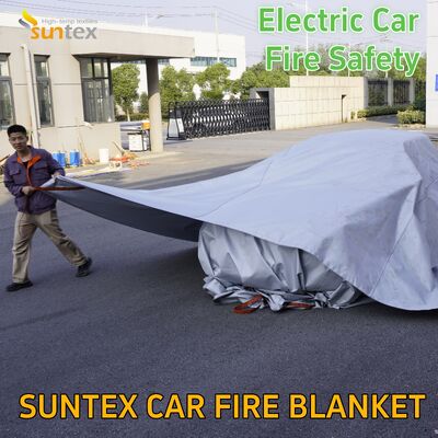 Car Fires 6 X 8 M Fire Blanket for Ev Car 19.8 X 26 Ft Electric Vehicles Fire Blankets