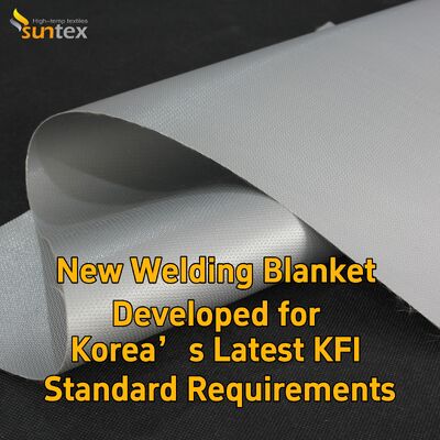 Suntex Grey Silicone Coated Fiberglass Welding Blanket | Korea Latest KFI Standard