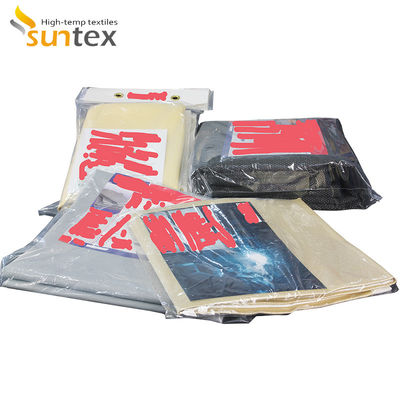 Emergency Fire Blanket Made of Yellow Silicone Coated Fiberglass Cloth