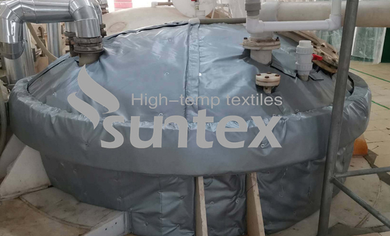 A borracha de silicone revestiu a tela da isolação térmica para a tampa removível