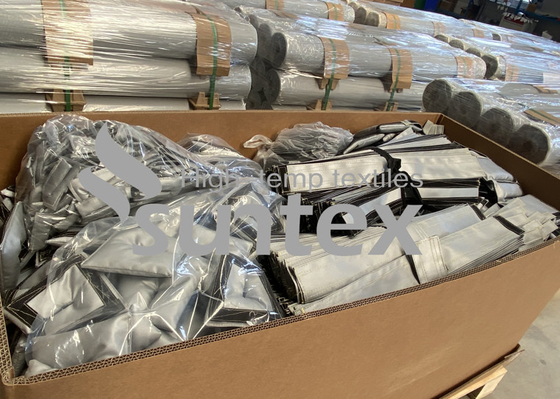 Tela revestida da fibra de vidro do silicone de grande resistência para coberturas isolantes e cortinas de solda