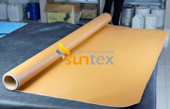 Rolo revestido de pano da tela da fibra de vidro do silicone à prova de fogo de pano 1mm do silicone