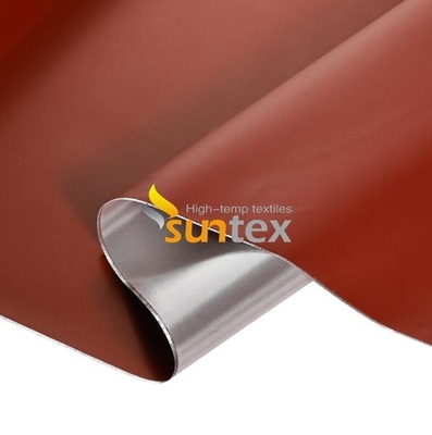O silicone à prova de fogo de alta temperatura revestiu a prata resistente ao calor Grey Glass Fiber Cloth da tela da fibra de vidro