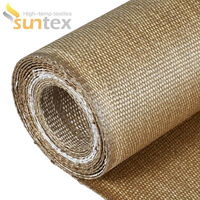 Vermiculite Coated Fiberglass Fabric   Fireproof Thermal Insulation