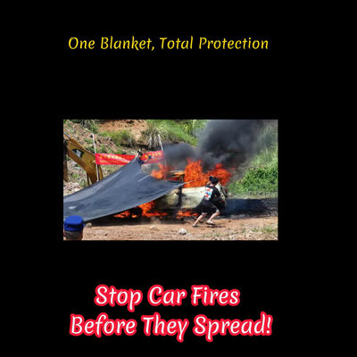 Cobertores Cinza para Incêndios de Veículos Elétricos, Segurança contra Incêndios em Carros Elétricos, Cobertores para Incêndios de Veículos Elétricos