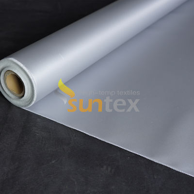 Tecido de fibra de vidro dupla face à prova de fogo, isolamento térmico de alta temperatura, tecido revestido com borracha de silicone