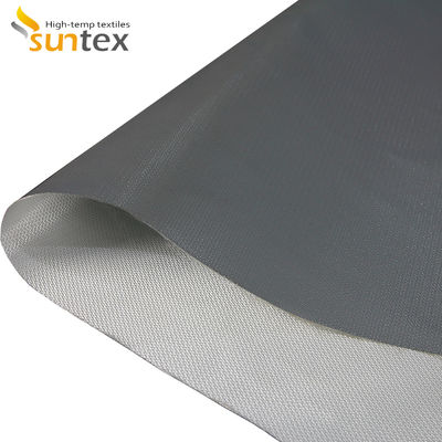 Grey Color Silicone Coated Fiberglass Fabric with Chemical Resistance and Roll Length Options for High Temp Protection
