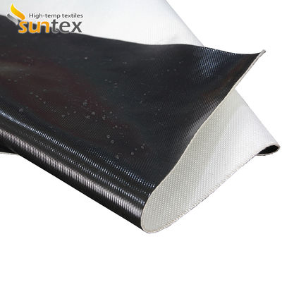 White Fireproof Silicone Rubber Coated Fiberglass Cloth High Temperature Resistance  Waterproof  Material Fiberglass Fabric