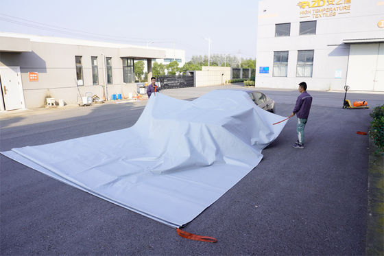 Gray EV Car Fire Blanket with 550℃/1000℃ Thermal Resistance and Oxygen Deprivation for Fire Pit Mat Safety