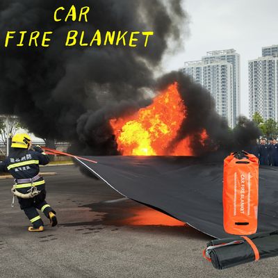 EV Car Fire Blanket with 550℃/1000℃ Thermal Resistance for Oxygen Deprivation Fire Control in Gray
