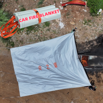 Cobertor para Incêndio de Carro Elétrico Cinza 550℃ Resistência Térmica