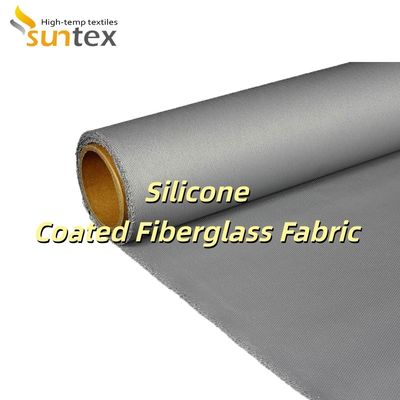 E-Glass Silicone Rubber Coated Fiberglass Fabric with Temperature Resistance -50°C to 500°C, 400 g/sqm Weight, and 0.3 mm Thickness for Thermal Insulation