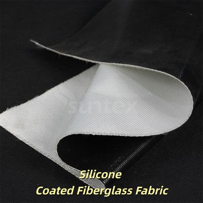 Tecido de fibra de vidro revestido com silicone de resistência industrial com resistência superior ao calor até 260°C, 0,3 mm de espessura e 400 g/m² de peso