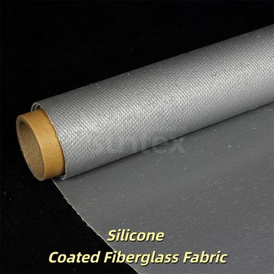 Flame Retardant Silicone Coated Fiberglass Fabric 400 g/sqm 0.3 mm Heat Insulating Fiberglass Cloth 1.5 Meter