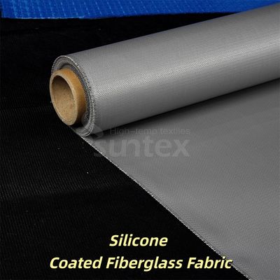 Flame Retardant Silicone Coated Fiberglass Fabric 400 g/sqm 0.3 mm Heat Insulating Fiberglass Cloth 1.5 Meter