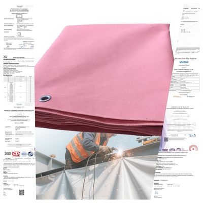 17 Oz 16 Mil 1000°F Quebra-cabeça de solda resistente ao calor Cortina de soldagem à prova de fogo para proteção contra faíscas e escória